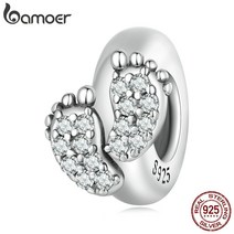 실버 925 은 목걸이 화이트 데이 발렌타인 선물 베이비 피트 실리콘 비드 액세서리