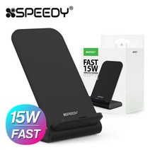 모디스 스피디 15W 고속 무선충전 거치대(PD 고속충전 지원 무선충전기), 1개, 블랙