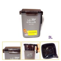 분리형 음식물쓰레기통 3L 2중구조 밀폐형 이중결착, 없음