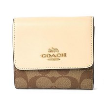 Coach 코치 중지갑 CE930 IMV1X SMALL 지갑 크림 화이트 베이지 431542