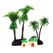 랑후 야자수 인조장식 세트, 혼합 색상, 4세트