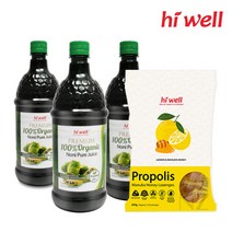 뉴질랜드 하이웰 노니 쥬스 원액 주스 3병, 노니 원액 주스 3병 x 프로폴리스 캔디