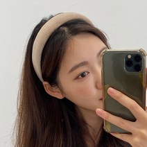[1+1] 벨벳 면 볼륨 쿠션 도톰 파스텔톤 헤어밴드 머리띠 11컬러