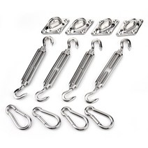 대형방수포 옥상 다용도 방수포 텐트바닥매트 awning install attachment set heavy duty sun shade sail 스테인레스 스틸 하드웨어 키트