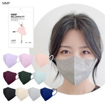 엠엠피 발레리나핏 MB 4중 필터 새부리형 컬러마스크 대형 모음 50매+스트랩증정, 아이보리