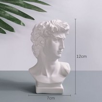 VASE 달항아리화병 모던하우스화병 데이비드 동상 꽃병 수지 즙이 많은 꽃 냄비 빈티지 사무실 룸 홈 장식 정원 장식 펜 홀더 장식품 선물, 데이비드 엠