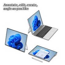 최신형 12.3인치 얇은 노트북 터치스크린 태블릿겸용 1TB 화면분리형, WIN-J-2, Windows11, 12G, 12GB  1TB SSD, 실버