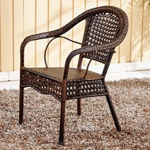 썬빌라 메쉬 체어 등받이 등나무 발코니 야외 좌석, 화이트