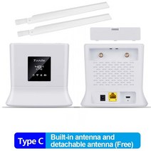 WiFi 에그 포켓파이 4g 라우터 2.4g lte 무선 고이득 안테나 모뎀 300mbps 모바일 핫스팟 cpe 동글 sim 카드 슬롯 rj45 wanlan 언락 와이파이, 협력사, 라이트 버전, C형