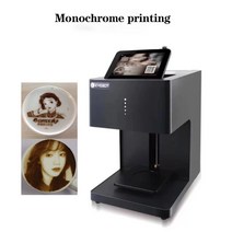 커피 아트 프린터 라떼아트기계 라떼 아트 커피 프린터 기계 자동 음료 음식 셀카 와이파이 연결 인쇄 식용 잉크 카트리지, 하얀