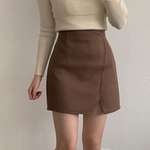 [3col/추천] 기본 데일리 트임 모직 미니 스커트