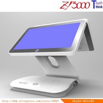 판매 새로운 15.6 인치 더블 스크린 일체형 터치 스크린 pos 터미널/pos 시스템, 02 CN, 01 white