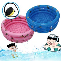 펌프포함 유아 풀장 가정용 볼풀장 키즈 아기 간이 수영장, 풀장+펌프, 핑크
