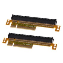 2 조각 PCI E 8X ~ 16X 긴 수명 어댑터 라이저 카드(확장 케이블 제외), 105x25x7mm, 블랙 골드, PCB 보드