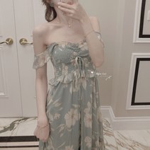 플라워 뷔스티에원피스 프렌치 소프트스타일 2023 여성 여름 러블리 첫사랑 롱 가디건투피스 4990468621