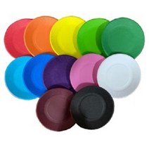 하늘문구도매몰 칼라종이접시 색접시 종이접시 칼라접시 만들기재료, 10장, 노랑