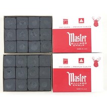 미국에서 제작 - 마스터 초크 2박스 수영장 큐 및 당구 스틱 팁용 24피스 포레스트 그린 Master Chalk, Black