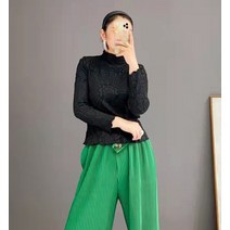 트리플 셔링 오버핏 상의 플리츠 가을겨울 슬림 스판 루즈핏 다운