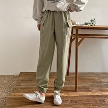루시 투포켓 카고 건빵 밴딩 팬츠