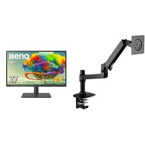 BenQ AQCOLOR 시리즈 27형 디자이너용 모니터 PD2705U(4KIPSsRGB・Rec. 암 번들 세트]