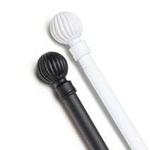 윈도우드레스 25mm 심플라운드 커튼봉 8자 블랙