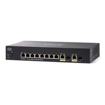 시스코 8포트 1000Mbps+SFP or 2GE combo PoE+ 스위칭허브, sg350-10mp-k9