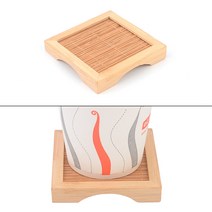 티코스터 대나무 컵받침대 우드 사각 코스타