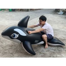 야외 물놀이 튜브 대형 수영장 에어 물총 탱크 바다, 형광등 붉은 고래 + 수동 펌프