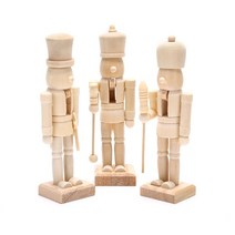 호두까기인형 병정 발레 크리스마스 호두 까기 인형 군인 인형 화이트 배아 호두 호두, 1pc 무작위 12cm