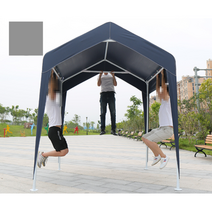 야외 차양막 텐트 방수 캐노피 글램핑 티피 거실형 텐트 가제보 캐노피 천막, 네이비 지붕형 2x2m