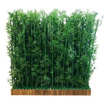 플라스틱 대나무 파티션 울타리 실내 장식 호텔 조경, 80cm 베이스+높이 3m 대나무 14개