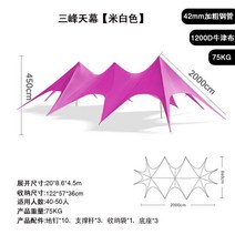 대형 야외 캐노피 돔형 사계절 방수 커튼 기본 문어 텐트 캠핑 피크닉 캠핑장 전시장 파티, 12. 쓰리 픽스 스카이 캐노피  로즈 레드  - 12