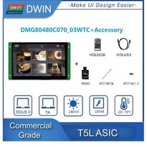 카플레이 모니터 Dwin 7.0 인치 UART TFT 터치 모듈 HMI 디스플레이 800*480 상업 등급 262K 색상 RGB 인터페이스 TV-TN-TFT-LCD 스마트 호환, 06 03WTC And Accessory