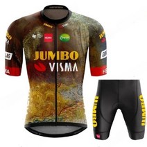 2022 새로운 점보 Visma 프랑스 투어 팀 사이클링 의류 저지 세트 스페셜 에디션 유니폼 짧은 소매 도로 자전거, B SET, XL 75-80KG_CHINA