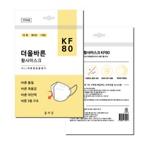 (국산필터사용) 더올바른 황사마스크 KF80 대형 120매입 (새부리형) (유통기한 23년 12월 31일까지), 120, 1