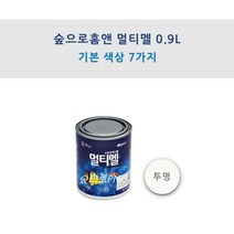 KCC 숲으로홈앤 멀티멜 0.9L 벽지 페인트 반광택 수용성 친환경 페인트, 투명