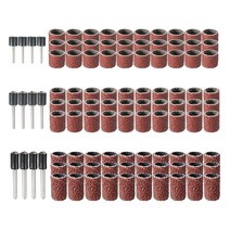 THE VEDO SHOP 샌딩 드럼 슬리브 키트는 네일 드릴 도구 스핀들 샌더 102pcs 0.5 인치에 맞습니다., 멀티, 102pcs 3 크기, 다른