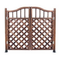 정원 도어 게이트 팬스 울타리 방부목 출입문 아치, 일반(도어 프레임 없음) 사각 그리드