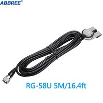 abbree n-2 nmo 5m16.4ft 동축 확장 케이블 qyt kt-8900d 7900d baojie bj-218 318 모바일 카 라디오 안테나 케이블