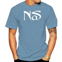 NSA 가정용 반팔티 긴팔티 NAS black new mens s logo hip hop up xxl rap band xl gangstas, Men Haze blue_M