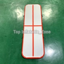 실내 야외 텀블링 스포츠 에어 매트 체조 요가 체육관 가정용 에어 트랙 이중 벽 패브릭 높이 점프 스포츠 매트리스, 펌프가 있는 1x1x0.1m, 빨간색