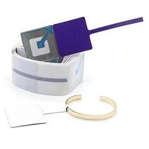 도난방지라벨 도난방지텍RF8.2Mhz EAS 시스템 용 쥬얼리 태그 500 개 접착식 보안 레이블 4X4cm 도난 방, 한개옵션0