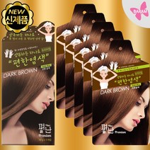 새롬코스매틱 펴난 프리미엄 편한염색 1box 진한갈색, 10장, 진갈