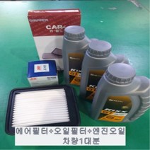 티볼리1.6가솔린오일교환3종셋트(에어필터23150-35300+오일필터17318-40025+엔진오일합성유4리터)/킥스G1/5W30