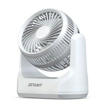 [ZETABIT]제타비트 서큘레이터 유무선 충전식 휴대용 BLDC모터 미니 선풍기 책상용 탁상용 캠핑 차박 써큘레이터, 화이트_SLFW-02/무선(충전식)