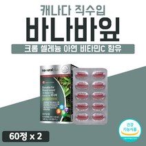 캐나다 직수입 바나바 잎 리프 혈당 건강식품 컨트롤 조절 기능 비타씨 비타C Blood Sugar Banaba 1개 2개월 60정 혈당 케어 프리미엄 바나바잎 플러스 크롬