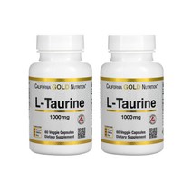 1+1 캘리포니아골드뉴트리션 CGN L 엘 타우린 taurine 1000mg 60베지캡슐 AjiPure 운동전후 아미노설폰산 아지퓨어