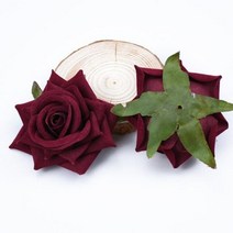 플라워 월 드라이 플란넬 장미 실크 꽃 벽 인공 식물 홈 웨딩 장식 신부 모자 화분 피스, 색상 11+10 pieces