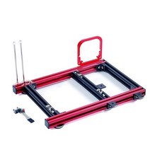 PC 컴퓨터 본체 오피스 DIY 오픈 프레임 알루미늄 합금 컴퓨터 PC 케이스 오버클럭, 레드 M-ATX
