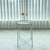 올데이즈 철제 협탁 거실 사이드 테이블, 화이트